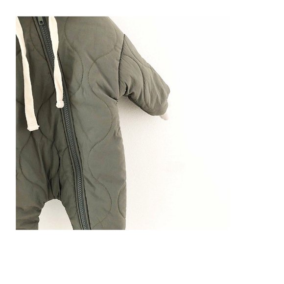 Baby Padded Quilted Kumpsuit Outing Clothes - Picture 5 of 7